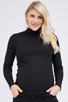 Picture of Ribbed Turtleneck Top Black