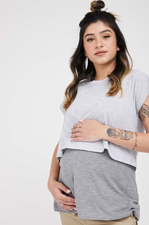 Picture of Rona Nursing Top Grey