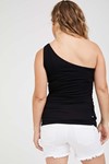 Picture of One shoulder tank Black