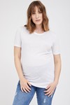 Picture of Niki Maternity Linen T-shirt White