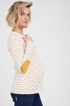 Picture of Patch Maternity Top Cream and Mustard