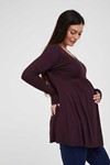 Picture of Maternity River Tunic L.Sleeve Dark Purple