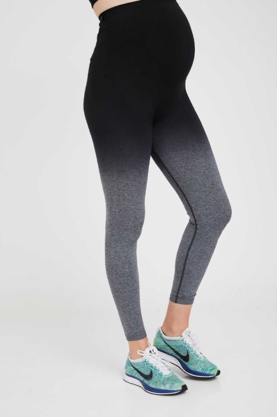 Picture of Seamless Maternity Work-Out Leggings Black & Grey
