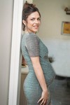 Picture of AMBER FITTED MATERNITY DRESS SAGE