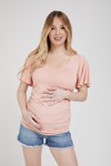 Picture of Flutter Sleeve Maternity Top Peach