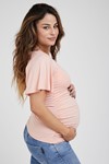 Picture of Flutter Sleeve Maternity Top Peach
