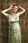 Picture of Nika Maternity Dress Satin Floral Print